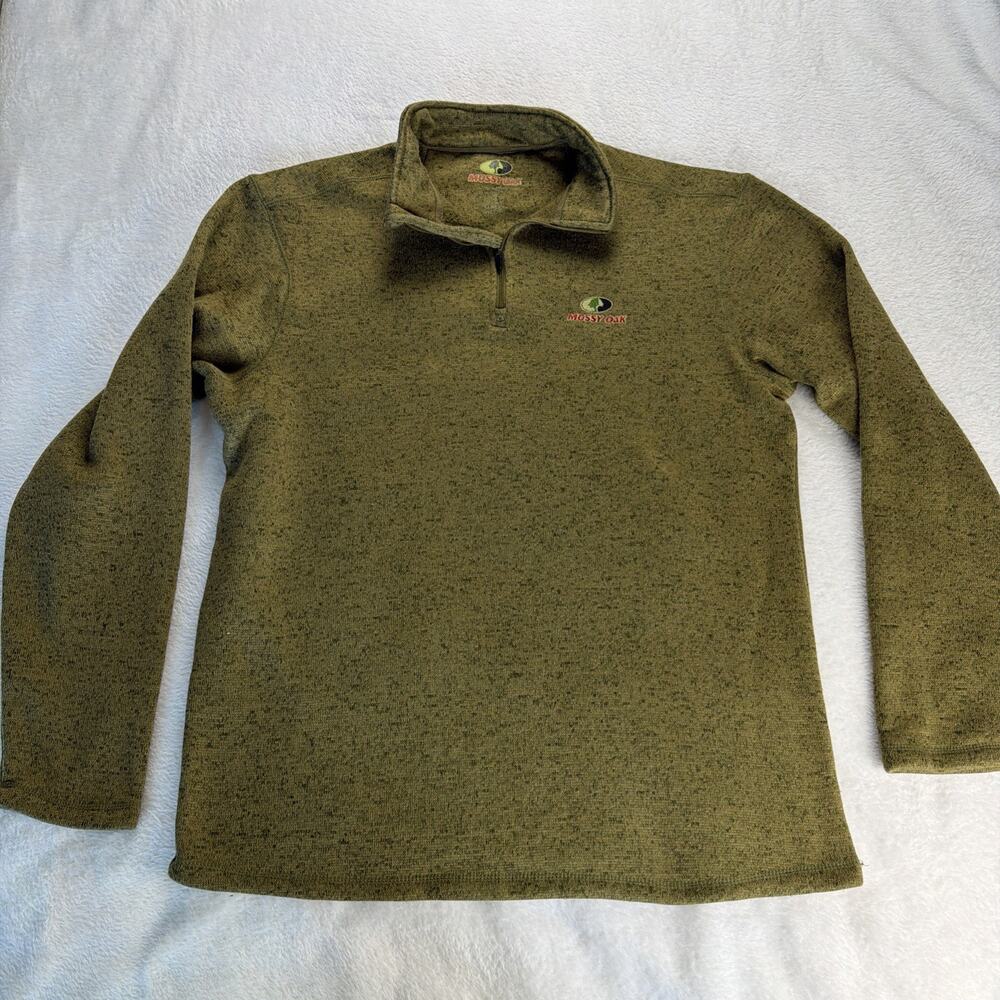 Mossy Oak Pull Over 1/4 Zip Men L Embroidered